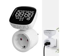 Jeruytgh Programmateur De Prise - Prise Programmable | À Minuterie Numérique,pour Lampe Intérieure, Aquarium, Jardin Extérieur, Cuisine, Piscine