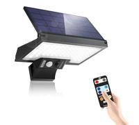 JESLED Lampe Solaire Extérieur avec Télécommande pour Jardin 3 températures de couleur De Mouvement, 2600mAh, 4 Modes, Applique Murale De Sécurité étanche Sans Fil