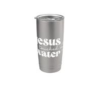 Jésus a touché mon eau - Humour religieux amusant Gobelet isotherme en acier inoxydable double paroi