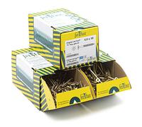 Jet-Fast Assortiment de Vis à Bois TX Goldline S 1700 Pièces - Coffret de Vis pour Bois en Acier Zingué Jaune Tête Fraisée, Kit Visserie Professionnelle, Boîte de Vis Multi-Tailles avec Empreinte TX20