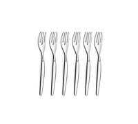LOU LAGUIOLE - Lot de 6 fourchettes à gâteau - Jet - Acier inoxydable 18/0, Finition Miroir - Longueur 140 mm