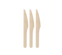 JETABLE - SET DE 12 COUTEAUX EN BOIS H16,5CM