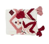 Jeté de canapé 130x150 cm coton JAIPUR rose