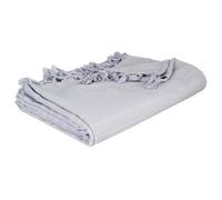 Atmosphera - Jeté de lit Anjali en coton 160x220 cm Gris clair