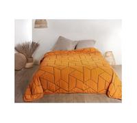 Jeté de lit ""Calisson"" - Taille: 150x200cm - Coloris: Orange