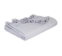 Jeté de lit coton gris souris 160x220cm - Atmosphera Créateur d'intérieur