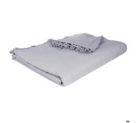 Jeté de lit coton gris souris 230x250cm - Atmosphera Créateur d'intérieur
