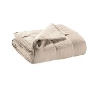Jeté de lit coton stonewashed Vivaraise Zeff Beige 180x260 cm