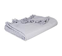 Atmosphera - Jeté de lit Anjali en coton 160x220 cm Gris clair