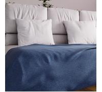 Soleil d'Ocre – Couvre-lit Adèle en coton Bleu 180x220 cm