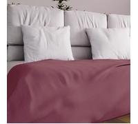 Soleil d'Ocre – Jeté de lit ou canapé ADELE – Coton 180x220 cm – Framboise