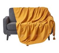 Jeté de lit ou de canapé Rajput Jaune moutarde 150 x 200 cm