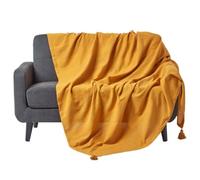 Jeté de lit ou de canapé Rajput Jaune moutarde 255 x 360 cm