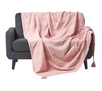 Jeté de lit ou de canapé - Rajput - Rose - 150 x 200 cm - Coton - Lavable en machine