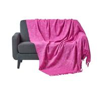 Jeté de lit ou de canapé Rose Nirvana en coton, 150 x 200 cm