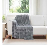 Jeté de lit - VIDAXL - Toison - Gris foncé - 150 x 130 cm - Polaire synthétique