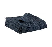 Jeté de lit - VIVARAISE - TANA - stonewashed - 100% coton - Bleu canard 240 x 260 cm