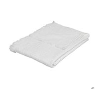 Jeté de lit ""Widdy"" coton 130x180cm blanc - Atmosphera Créateur d'intérieur