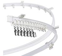 Jetec Rail de Rideau Incurvé de Plafond Pliable Flexible, 2 m/ 6,6 ft