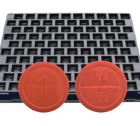 Jetons de festival 29 mm CombiCraft rouge 1000 pièces avec casier de rangement