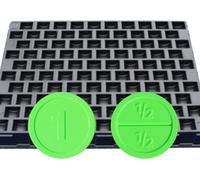 Jetons de festival 29 mm CombiCraft vert 1000 pièces avec casier de rangement
