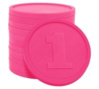 Jetons pour buvette chiffre 1 en rose fluo CombiCraft- diamètre de 29 mm - 1000 pièces