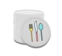 Jetons pour buvette CombiCraft Ø29 mm Couverts Blanc, Emballage de 100 pièces