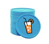 Jetons pour buvette CombiCraft Ø29 mm Limonade Bleu , Emballage de 100 pièces