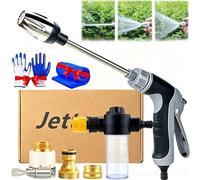 Jetterix Nettoyeur Haute Pression - 2026 Jetterix Pistolet de Nettoyage Puissant avec Buse Multi-Angle, Embout Haute Pression pour Tuyau d'Arrosage, Voiture & Terrasse (1 ENS)