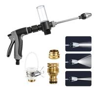 Jetterix Pistolet Haute Pression, Lance de Nettoyage Métal | Jet Réglable, Mousse Intégrée, Nettoyage Rapide Sans Effort, pour Voiture, Terrasse, Façade et Mobilier Extérieur