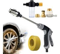 Jetteryx Haute Pression,Portable High Pressure - 2026 Powerful Cleaning Gun with 360° Nozzle, Water Jet for Garden Hose, Car & Patio， Set C