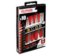 JEU 10 TOURNEVIS REDGRIP 2 F + 4 TORX + 2 PH+2 PZ MOB - 9129000801