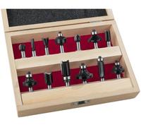 Jeu 13 fraises HM pour défonceuse queue 8 mm - Droites, chanfreins, profils variés