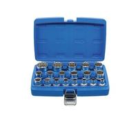 jeu 19 douilles multi empreintes bgs 6 & 12 pans metrique pouces torx -