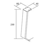 Jeu 2 pieds KLIM BLANC Hauteur 230 mm - SALGAR 84135