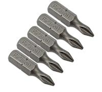 Jeu 5 Embouts de Vissage Cruciforme PH1 - Court 25 mm - Entrainement 6 PANS 1/4 pour Visseuse ou Tournevis porte-embout