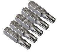 Jeu 5 Embouts de Vissage Torx T27 - Court 25 mm - Entrainement 6 PANS 1/4 pour Visseuse ou Tournevis porte-embout