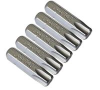 Jeu 5 Embouts de Vissage Torx T40 - Court 25 mm - Entrainement 6 PANS 1/4 pour Visseuse ou Tournevis porte-embout
