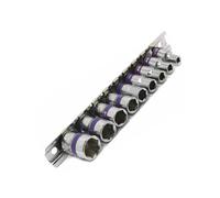 jeu 9 douilles 6 pans 4 a 13 mm 1/4 metriques sur rail - King Tony