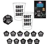 Jeu à boire dé des gages infernal en mousse avec ses 2 verres à shot - - ALTOBUY Transparent