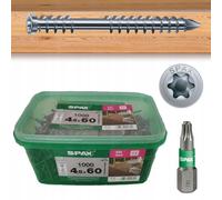 Spax Lot de 1000 vis de terrasse en bonus, 4,5 x 60 mm, avec tête cylindrique, T-Star plus T20, pointe CUT
