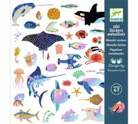 Pochette de 160 Stickers Métallisés sur le Thème de l'Océan pour Enfants