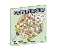 Janod, Cosy Stickers Tiny Trucks, Kit Créatif Sticker Book Adulte