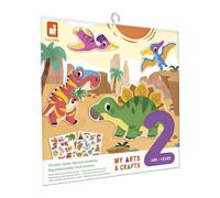 Janod – Jeu créatif Stickers épais Dinos repositionnables – 30 pcs, nettoyage à l'eau – 2 ans+