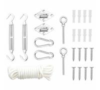 Jeu d'Accessoires de Voile d'Ombrage 9 pcs Acier Inoxydable Fixation vidaXL