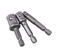 Jeu d'adaptateurs pour perceuse - Jeu de douilles hexagonales universelles de 1/4" - Jeu de 3 adaptateurs pour perceuse à outils électriques - 6 pans rotatifs à 360 degrés