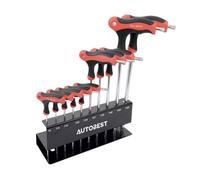 Jeu de 10 Clés en "T" Torx sur ratelier T9 à T50