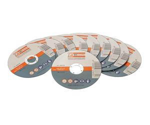 Jeu de 10 disques a tronconner abrasifs pour metaux 125x1 mm