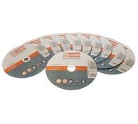Jeu de 10 disques a tronconner abrasifs pour metaux 230x1,9 mm