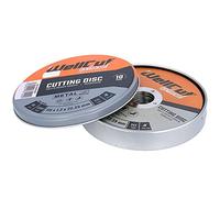 Jeu de 10 disques à tronçonner en métal Disque à tronçonner en acier inoxydable Extreme 115 mm x 1,2 mm x 22 mm dans un boîtier métallique, WCA1152-10, WELLCUT